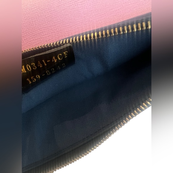 FENDI Vitello Elite Crystal Eye Monster Zip Pouch Cobalt Multicolor - Picture 3 of 12